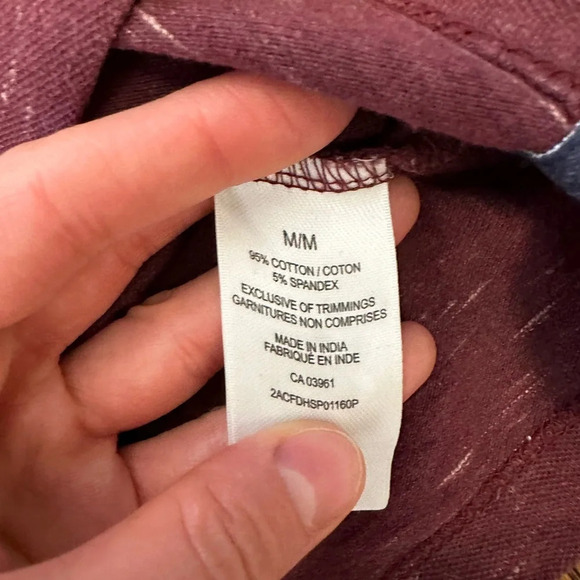 Denver Hayes Modern Fit Polo Sz M Burgundy - Picture 3 of 4